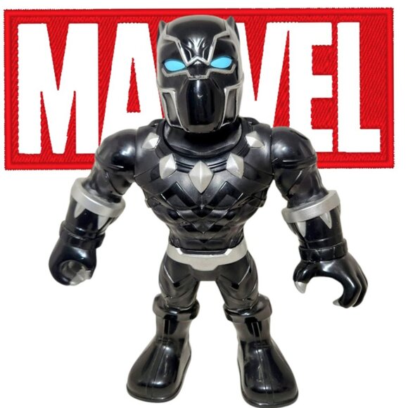 10" BLACK PANTHER Marvel Super Hero Mega Mighties 2018 action Figure Three point - Picture 1 of 13